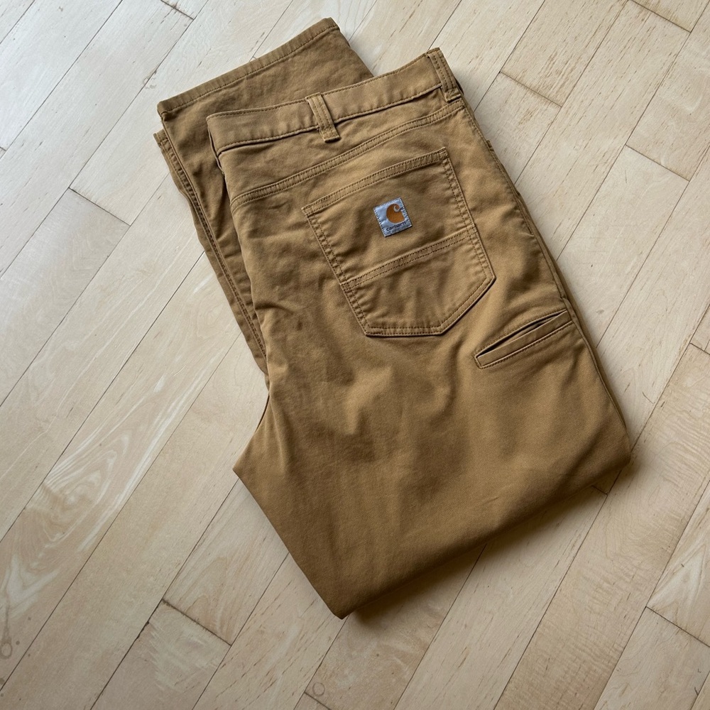 Carhartt Men’s Rugged Flex Relaxed Fit Canvas Work Pants 44X30 - Carhartt Brown
